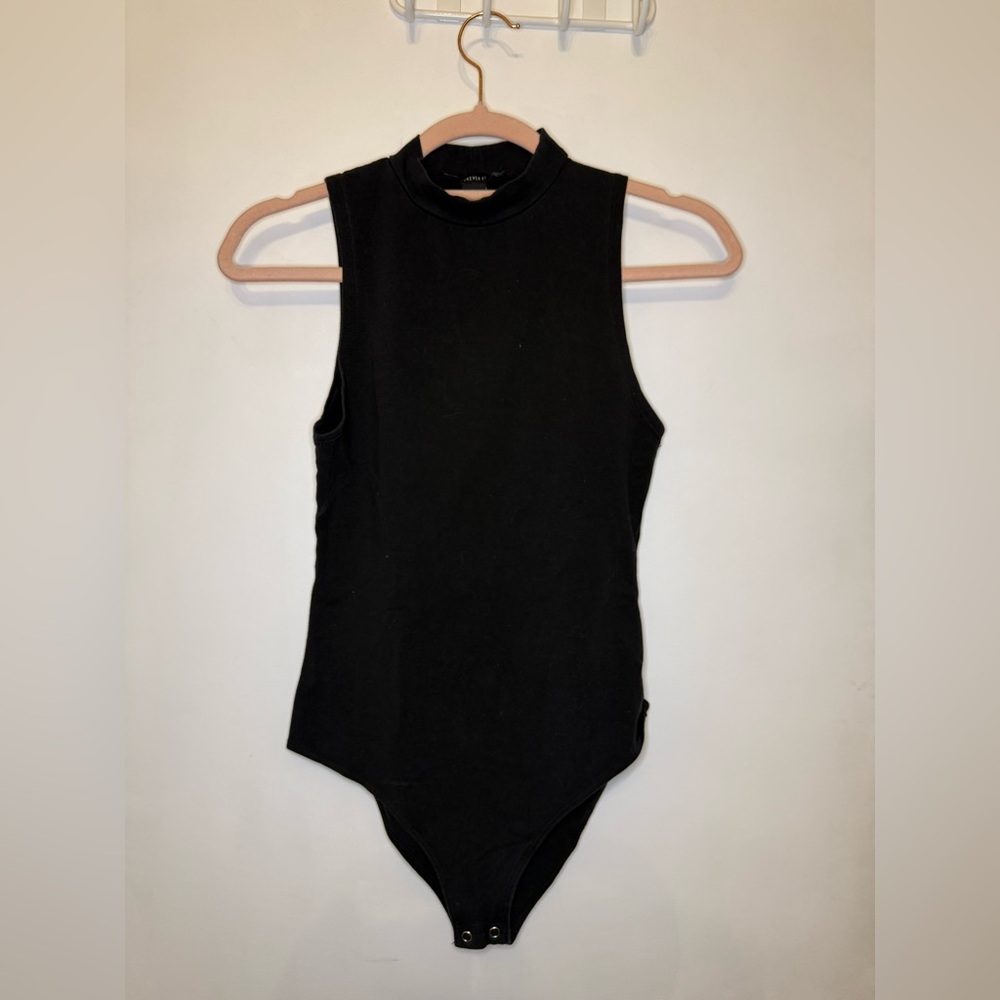 Forever 21 High-Neck Black Bodysuit